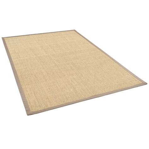 Auch runde teppiche im online shop billig kaufen. Sisalteppich Natura Grau Creme Mix Bordüre Taupe Teppiche ...