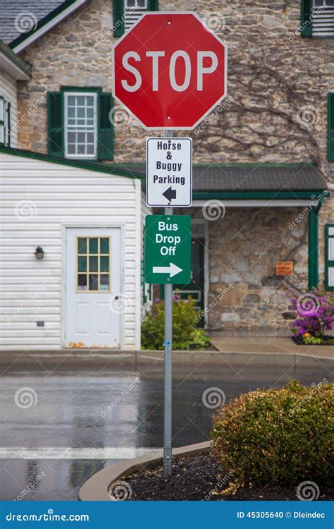 Parking Signs In Amish County Lancaster Pa Stock Photo Image 45305640