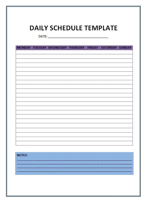 Printable Pdf Blank Daily Calendar Blank Daily Calendar Daily