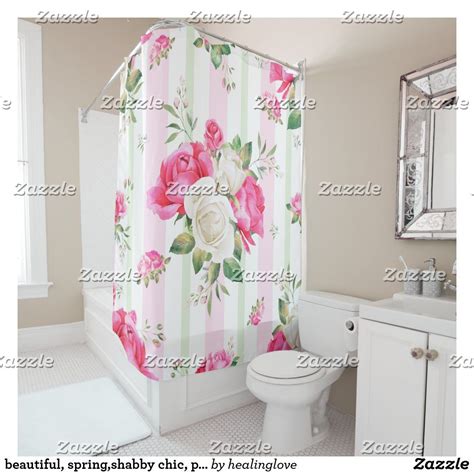 Beautiful Springshabby Chic Pink Roses Chic F Shower Curtain Shower Curtain Shabby Chic