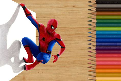 Colored Pencil Drawing Of Spider Man By Jasminasusak On Deviantart