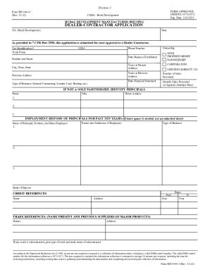 Usda Form Rd Fill And Sign Printable Template Online