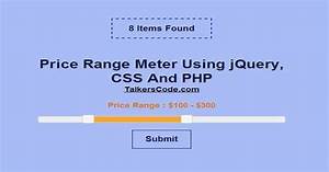 Price Range Slider Using Jquery Css And Php On Talkerscode Com