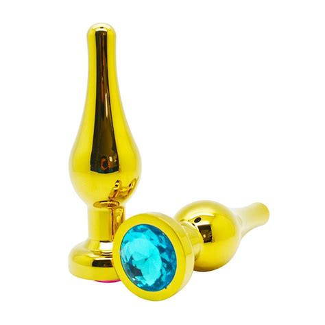 Romeonight Small Size Golden Metal Stopper Smooth Touch Anal Toys