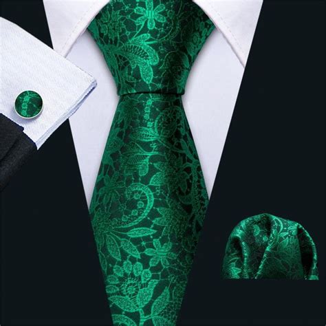 Emerald Green Floral Silk Men S Tie Complete Set Get It Right Now For Only 34 99 Check It Out