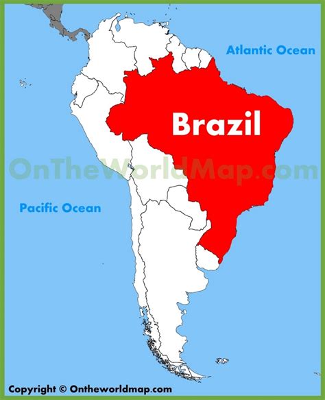 Brazil Location On The South America Map Ontheworldmap Com