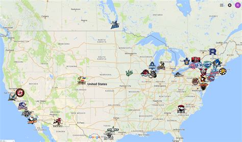 Ahl Map Teams Logos Sport League Maps Maps Of Sports Leagues