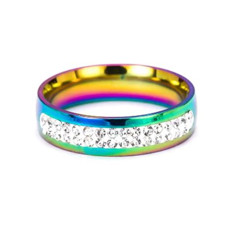 New Style Lovers Fashion Rings Couple Jewelry T Gay Lesbian Pride Love Same Love Rainbow
