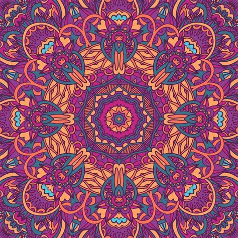 premium vector geometric psychedelic pattern