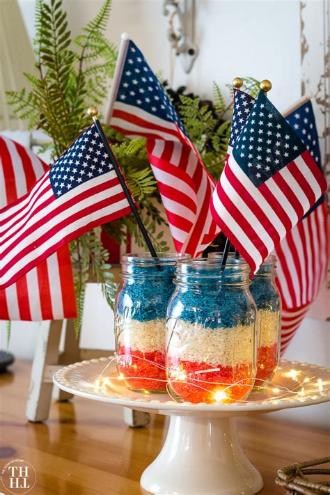 How To Make An Easy And Inexpensive Patriotic 4th Of July Centerpiece