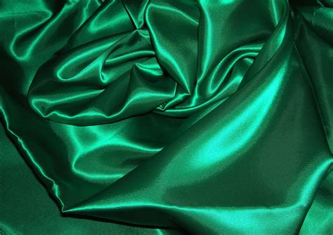 Baroque Satin Fabric Emerald Green Color 45 Wide 100%