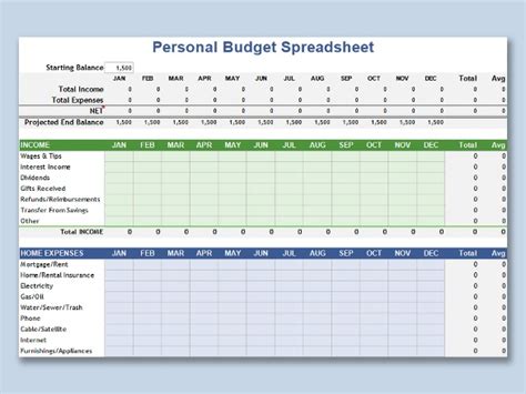 Simple Budget Template Excel Free Download Wps Office Academy