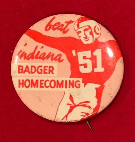 Vintage 1951 University Of Wisconsin Badgers Vs Indiana Etsy