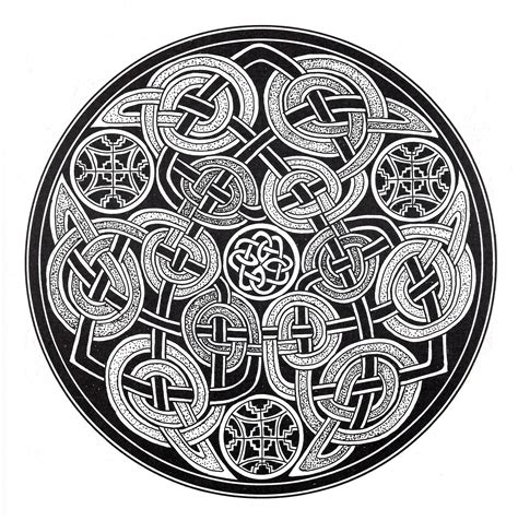 Dark And Complex Celtic Art Mandala Mandalas With Geometric Patterns