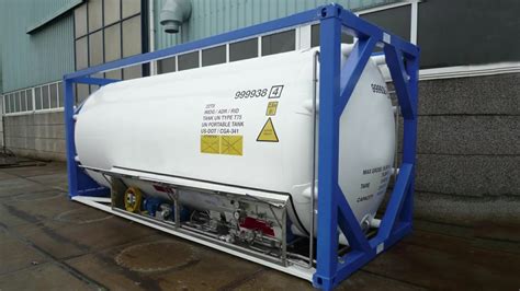 Cryogenic T75 20 Ft Iso Tank Container For Liquid Co2 Nitrogen Helium