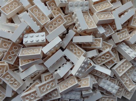 Lego Bricks And Building Pieces 100 New Lego 2x4 White Bricks Bulk Lot