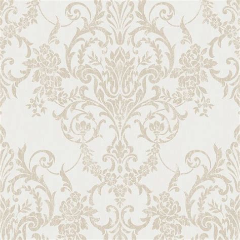 Victorian Damask Gold Wallpaper Traditional Wallpaper By Graham