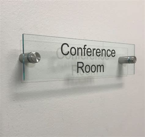 Clear Acrylic Conference Room Signs For Offices
