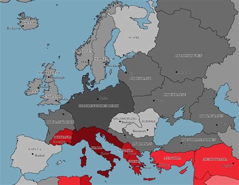 Map Of Europe If Germany Won Ww2 Map Of World