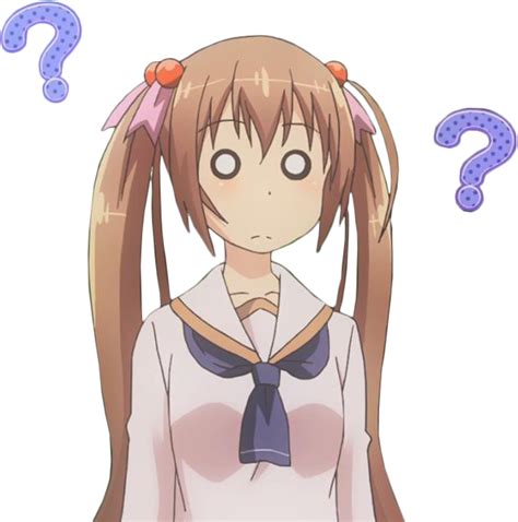 Anime Girl Confused Png Confused Looking Anime Girls With Interrogation Marks Questioning