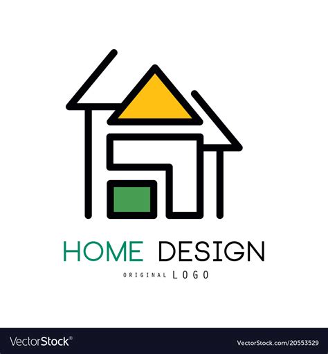Abstract House For Logo Design Original Royalty Free Vector