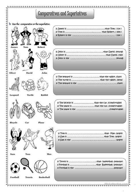 reading comprehension test with comparatives and superlatives robert mile s reading worksheets