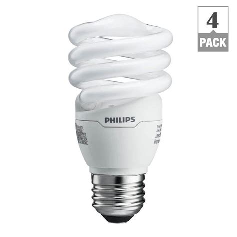 Philips 60w Equivalent Soft White 2700k Spiral A Line Cfl Light Bulb