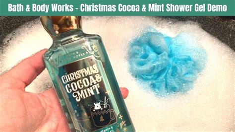 Bath And Body Works Christmas Cocoa And Mint Shower Gel Demo And Review