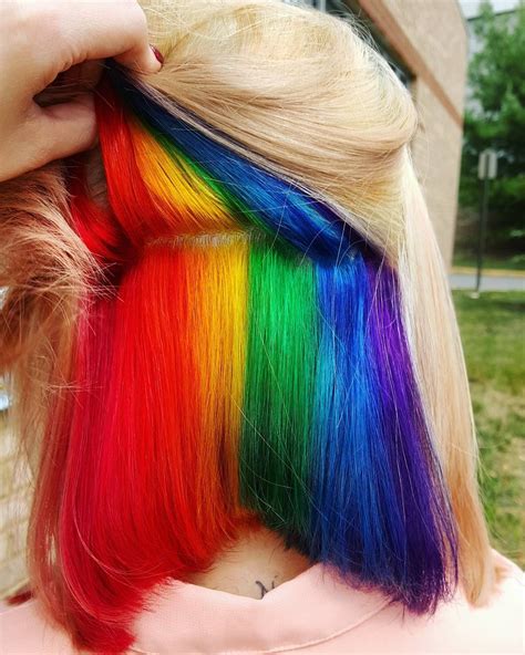 See This Instagram Photo By Athenagolden 29 Likes Rainbow Hair