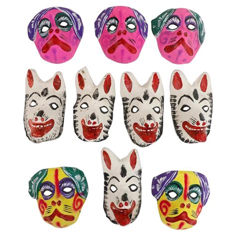 Antique Set Of Mexican Papier Mâché Masks 3 For Sale At 1stdibs Lord