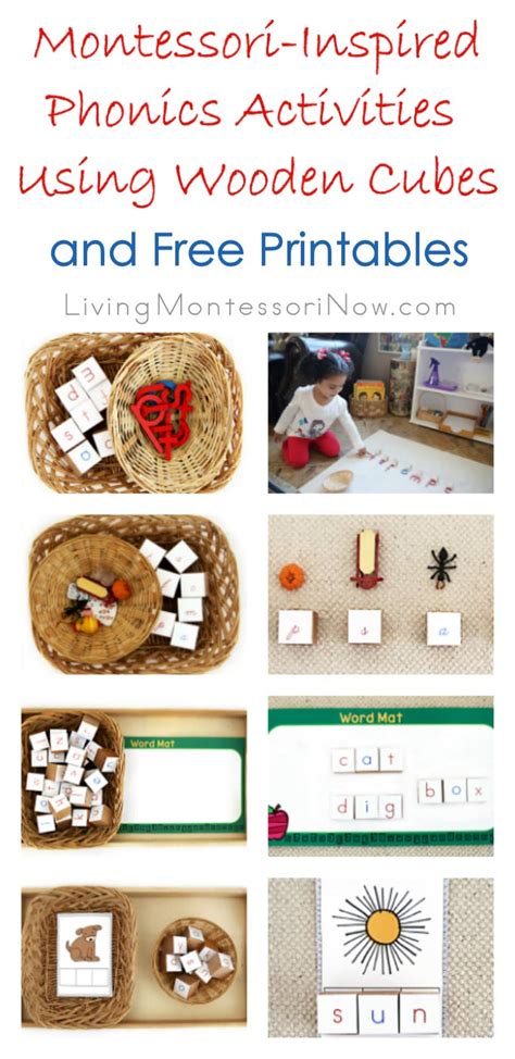Montessori Inspired Phonics Activities Using Wooden Cubes And Free Printables {montessori Monday
