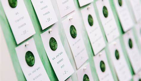 wax seal seating cards on watercolor background by TOAST events, paper