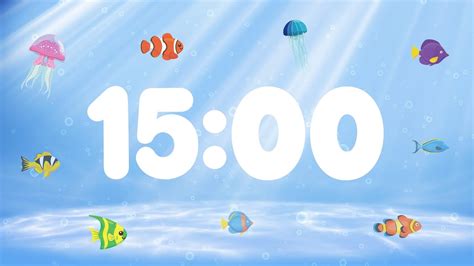 15 Minute Countdown Timer For Kids With Alarm And Fun Music Under The