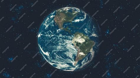 Premium Photo Planet Earth Globe View From Spaceflight With Realistic