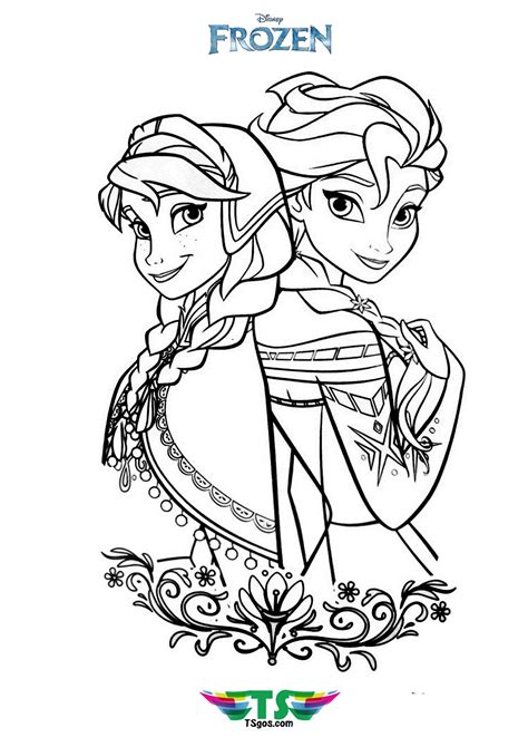Coloring pages anna and elsa free aprende brincando frozen. Princess Anna Elsa Coloring Page - TSgos.com