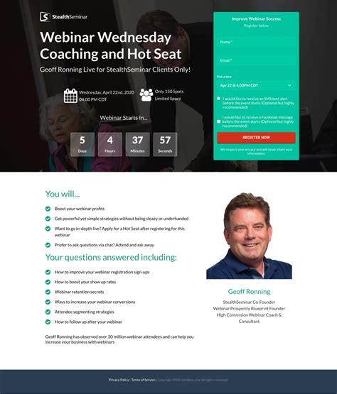 How To Create A Webinar Landing Page Examples