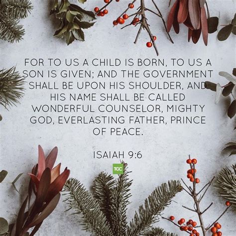 For To Us A Child Is Born To Us A Son Is Given And The Government