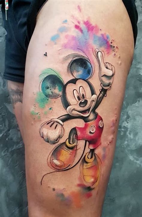 Colorful Mickey Mouse Tattoo Inkstylemag Mickey Mouse Tattoo