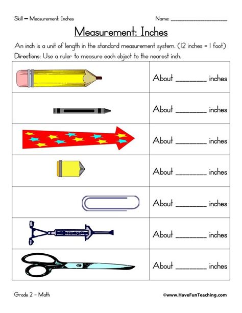 Image Result For Measurement Inches Worksheets Measurement Worksheets