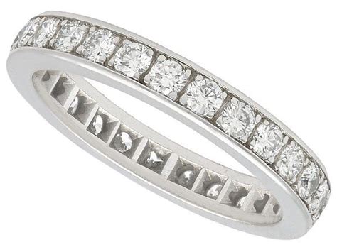18ct White Gold Eternity Ring Diamond Ac Silver