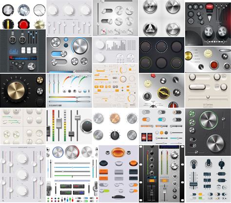 Volume Control Panel Templates And Mixers Vector Free Download Ai Eps
