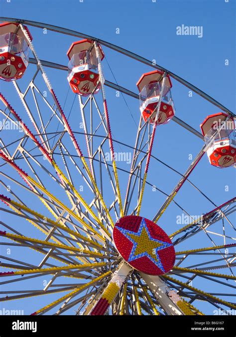 Detail Of A Small Ferris Wheel Temporarily Erected In High Row