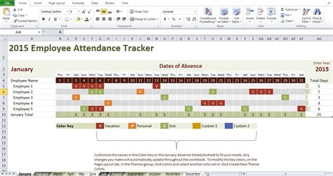 Employee Attendance Tracker Template Word Excel Excel Tmp