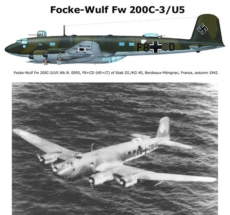 Fw 200c 3us Wwii Aircraft Profiles And Pictures Pinterest Aircraft