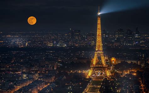 Hd Wallpaper Eiffel Tower Paris France Sights Sunset Lockscreen