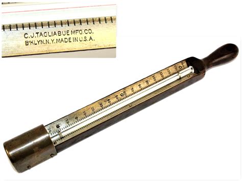 Antique Thermometer C J Tagliabue Thermometer Mercury Thermometer