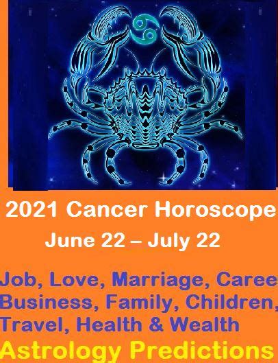 Know your yearly astrology 2021 forecast for all areas of life. Cancer Horoscope 2021 - Predictions Revealed - HoroscopeView