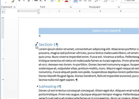 How To Collapse And Expand Parts Of Your Document In Word