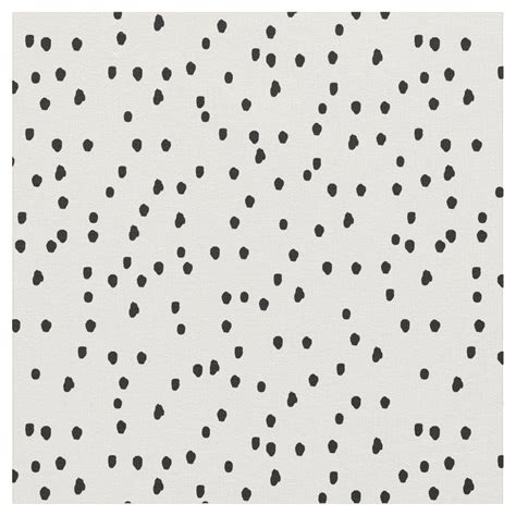 Hand Drawn Black Polka Dots Fabric Polka Dot Fabric Dotted Fabric Black Polka Dot
