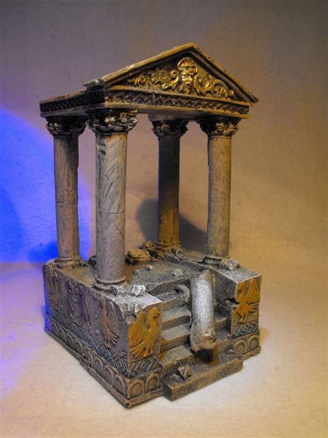 Aquarium Ornament Ancient Temple Ruins Old Temple Steps Fish Tank